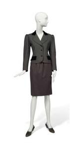 A SUIT OF OLIVE GREEN CASHMERE, GIVENCHY 5, 1990