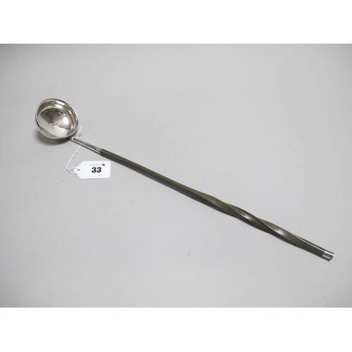 A Scottish Hallmarked Silver Toddy Ladle, (maker's mark uncl...