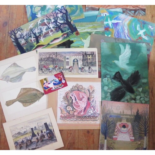 A Selection of unframed Paintings by Gwendolen Jackson, incl...