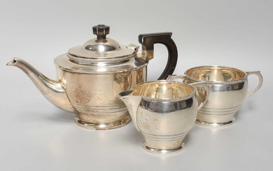 A Three-Piece Silver Tea-Service, by William Neale and Son Ltd.,...