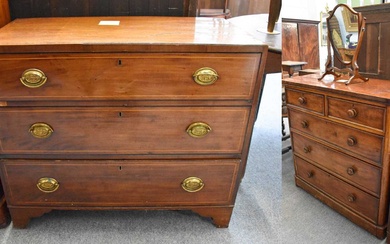 A Victorian Mahogany Four Height Straight Front Chest of Drawers,...