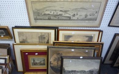 A collection of 16 various antique and collectors' engravings...