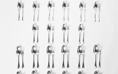 A collection of Dutch silver spoons and forks...