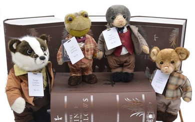 A complete set of four Charlie Bears Wind in the Willows teddy bears, boxed