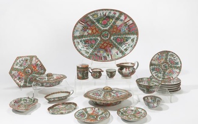 A group of Chinese Export Famille Rose porcelains