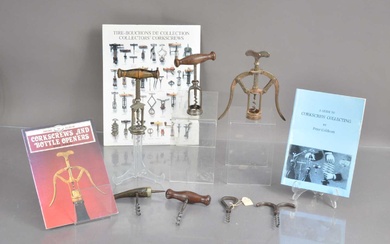 A group of collectible 19th Century corkscrews and accompanying literature