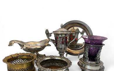 A group of silver and silver plated items Comprising of an ...