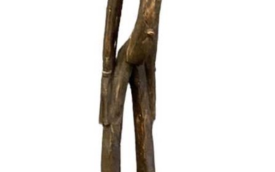 A large 20th century carved African standing figure, height 154cm.Condition...