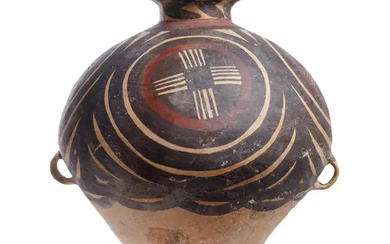 A large Chinese painted pottery jar Neolithic period, Majiayao Culture, Machang Phase...