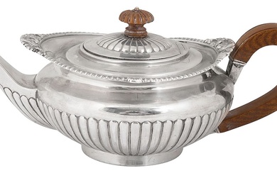 A late Victorian silver bachelors teapot