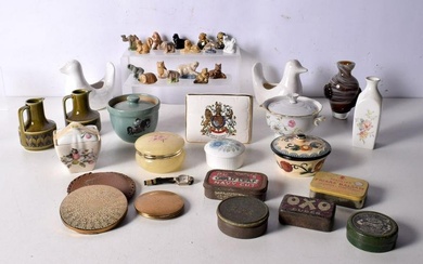 A miscellaneous collection of glass, ceramics, vintage tins, etc. (Qty).