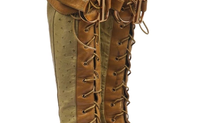 A pair of Christian Dior by John Galliano leather boots, 'Fly Girl' collection, Autumn-Winter 2000/2001