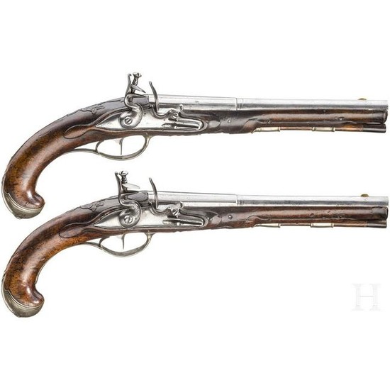 A pair of flintlock pistols, Petersburg, circa 1760