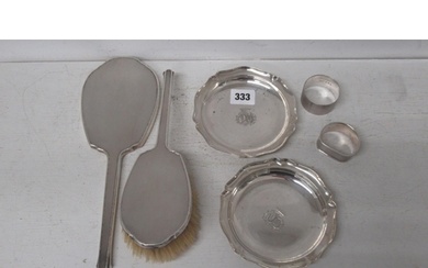 A set of silver German .800 silver dishes 13cm diameter appr...