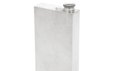 A silver flask