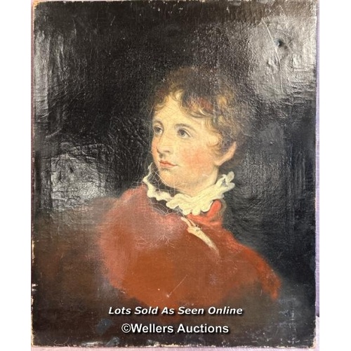 AFTER JOSHUA REYNOLDS, OIL ON CANVAS DEPICTING A PORTRAIT OF...