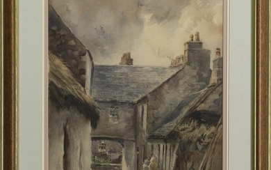 AFTERNOON CHAT, A WATERCOLOUR BY TOM PATERSON