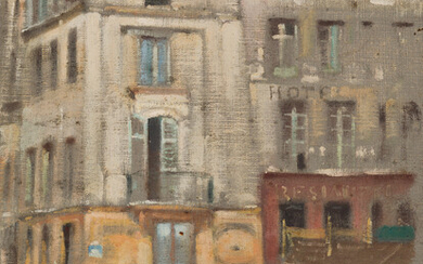 ALSON SKINNER CLARK Street Corner, Paris. Oil on canvas board, 1905. 350x270 mm;...
