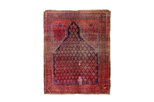 AN ANTIQUE BALOUCH PRAYER RUG, NORTH-EAST PERSIA
