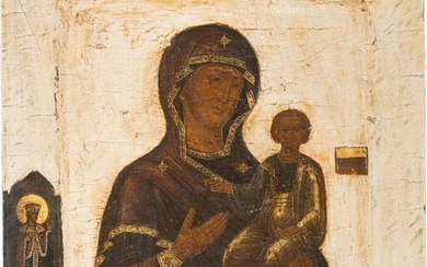 AN ICON SHOWING THE SMOLENSKAJA MOTHER OF GOD Russian