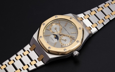 AUDEMARS PIGUET, A TWO-TONE DAY-DATE WITH MOON-PHASE, REF. 25594SA
