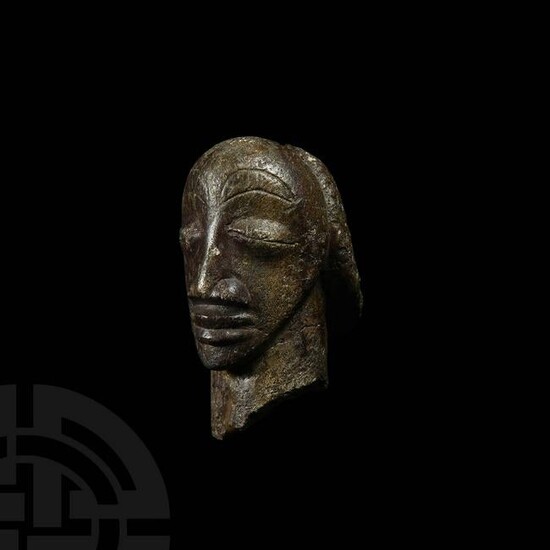 African Ethnographic Stone Head