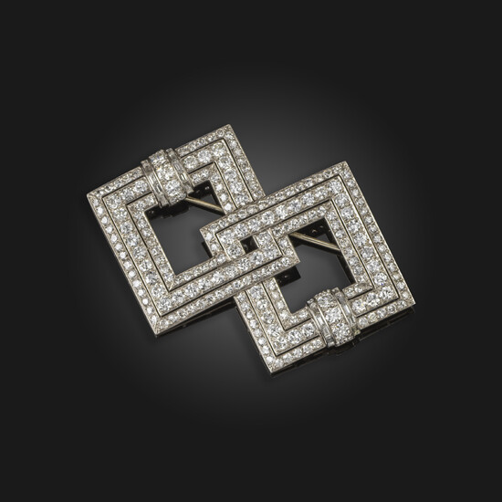 An Art Deco diamond brooch