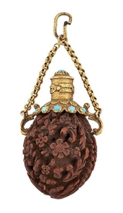 An early 19th century gold mounted, carved...