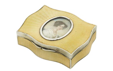 An early 20th century Austrian 800 standard silver and guilloche enamel snuff box, Vienna circa 1910 by F.K
