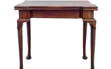 An early George III mahogany fold top tea table.