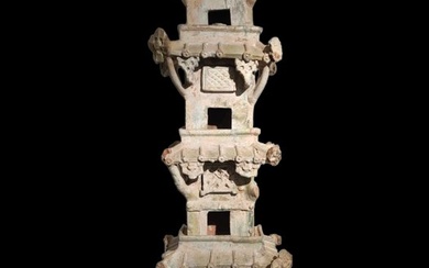 Ancient Chinese Ceramic House architectural Model With Thermoluminescence Test - 106 cm