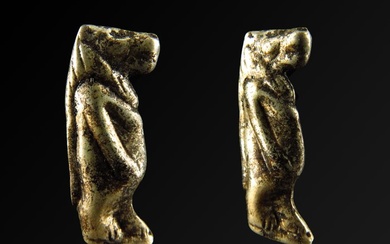 Ancient Egyptian Silver amulet of Taweret, the Hippo Goddess of Pregnancy and Motherhood - 2.5 cm