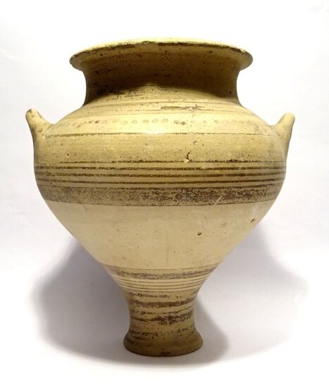 Ancient Greek Ceramic - Bronze Age high stamnos - 14.2×12.8×11.7 cm