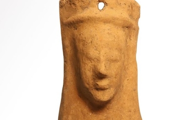 Ancient Greek Terracotta Applique, Bust of the Goddess Persephone