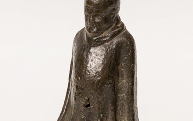 Ancient Roman Bronze Cucullatus Deity Figure - 9.8 cm