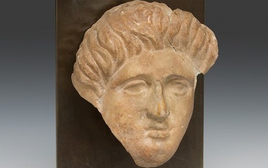Ancient Roman Marble Head of a Young Man. 12 cms H. head - 12 cm