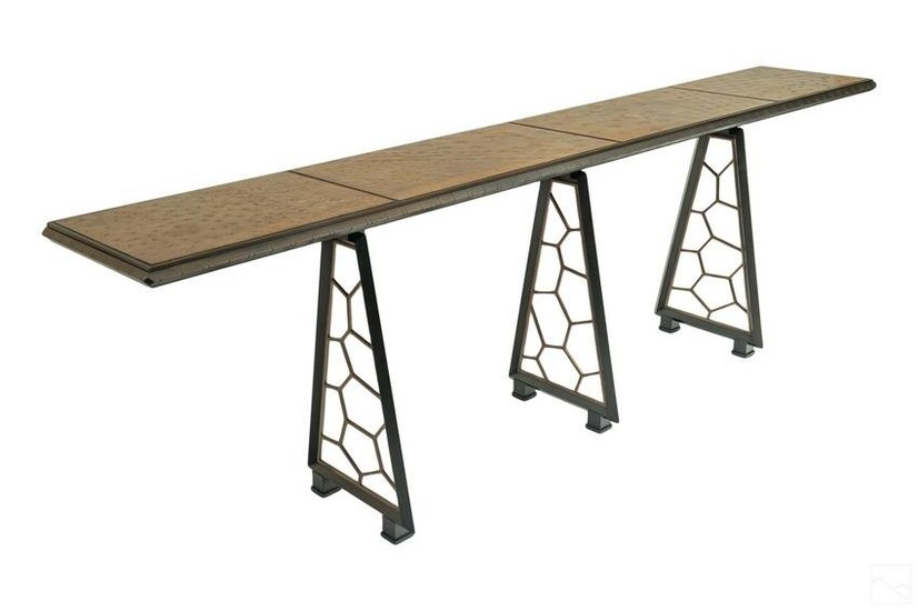 Andre Dubreuil Patinated Bronze 110" Console Table