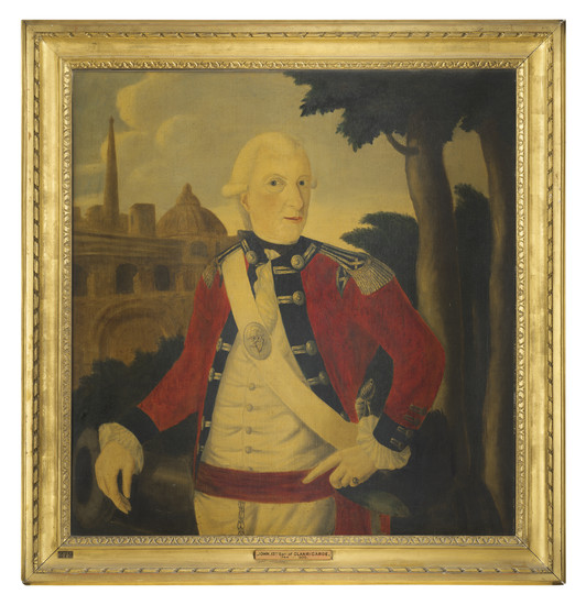 Anglo-Indian School, 18th century, Portrait of John Thomas De Burgh, 13th Earl of Clanricarde (1744-1808), three-quarter-length, in military uniform