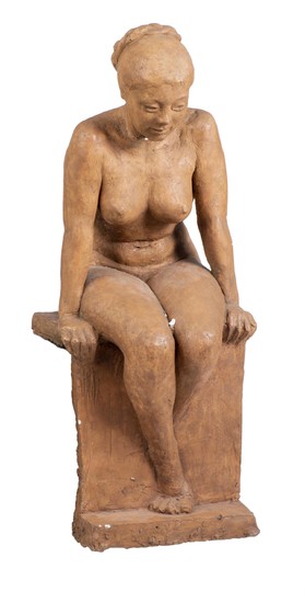 Anonyme, "Femme assise"
