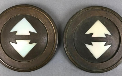 Antique (1915) Glass and Bronze Up/Down Arrow Indicator