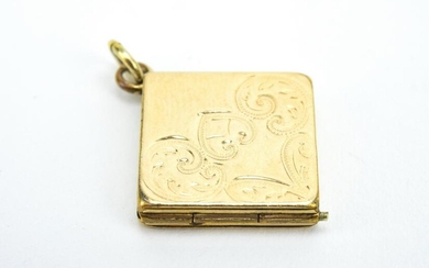 Antique 19th C Yellow Gold Locket Pendant