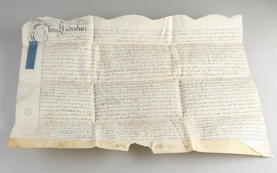 Antique English handwritten certificate of