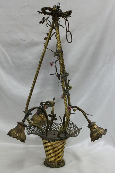 Antique French Brass from 1920’s Chandelier