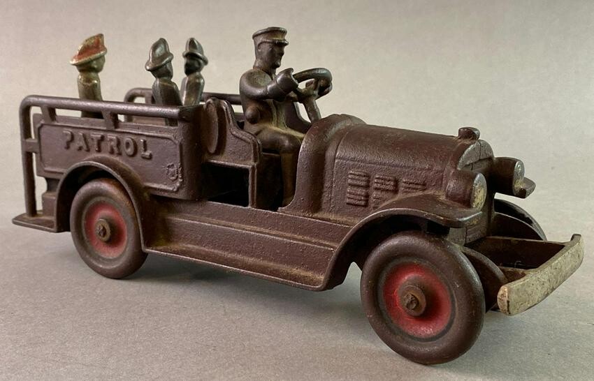 Antique Kenton Cast Iron Fire Patrol Wagon