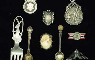 Antique Sterling Cameo & More