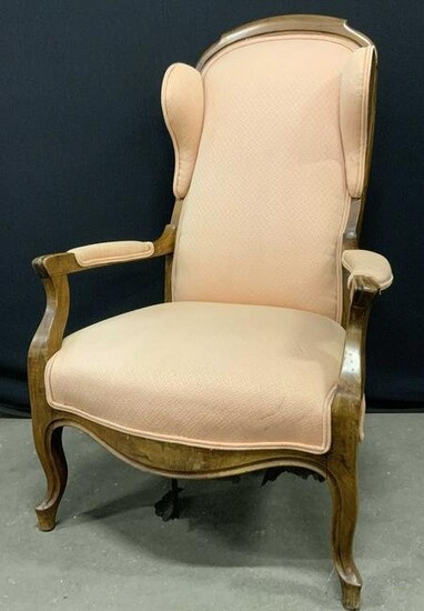 Antique Victorian Style Wing-Back Arm Chair