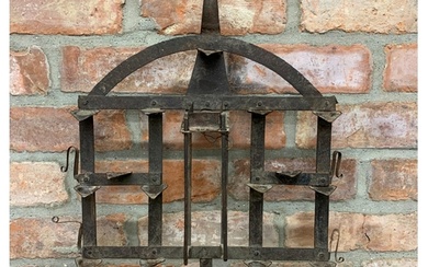 Antique blacksmiths wrought iron wall sconce candle holder, ...