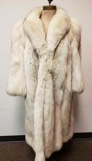Arctic Marble Fox Fur Coat