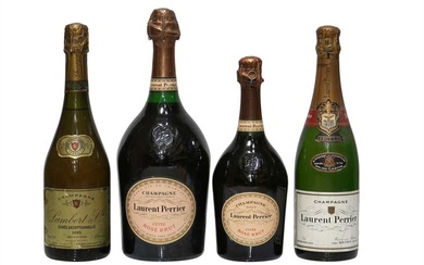Assorted Champagne: Laurent Perrier Rosé, Tours-sur-Marne, NV and three others