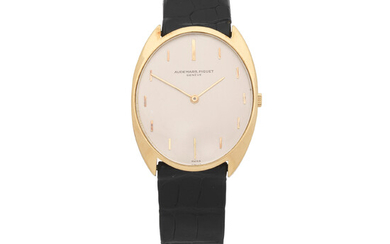 Audemars Piguet. An 18K gold manual wind oval form wristwatch Circa 1960